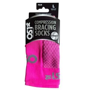 NEW OS1st FS4+ Compression Bracing Socks Pink Fusion Size L Plantar Fasciitis